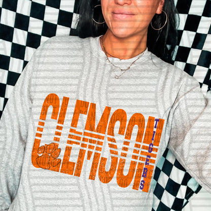 College Lined - Clemson Tigers