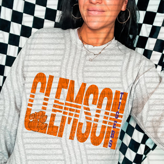 College Lined - Clemson Tigers