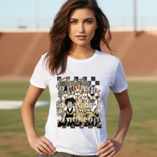 Saints who dat - checkered