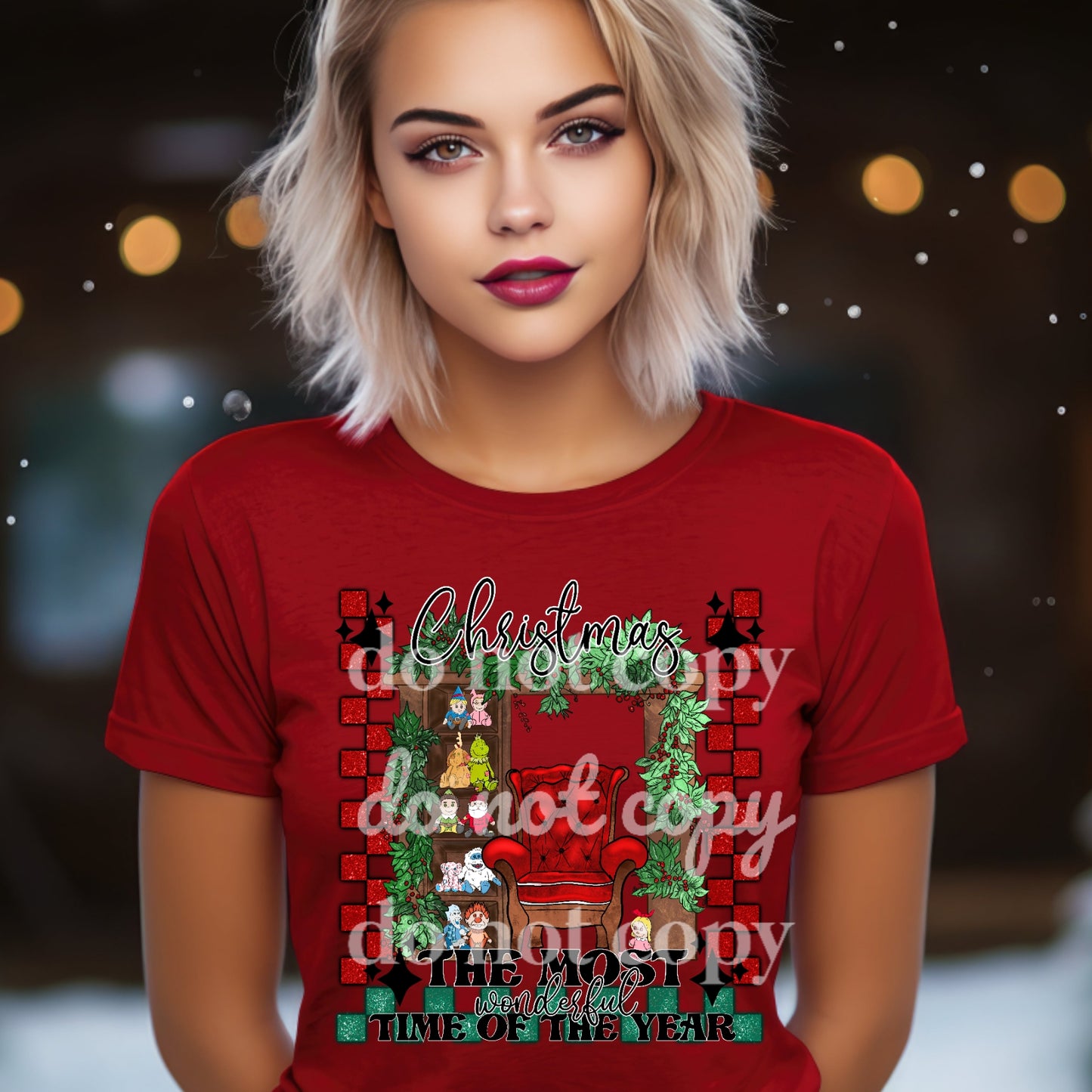 Christmas The Most Wonderful Time – Red Chair