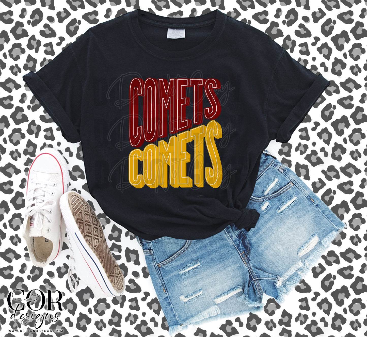 Comets Red And Yellow