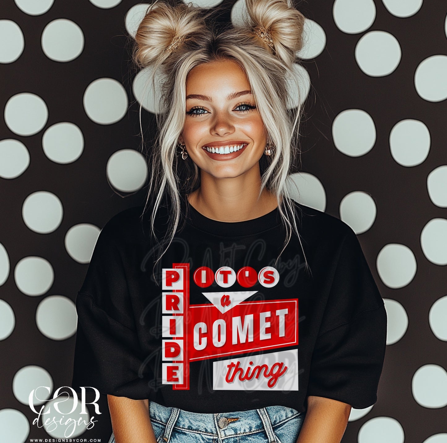 It's a comet thing (red/white)