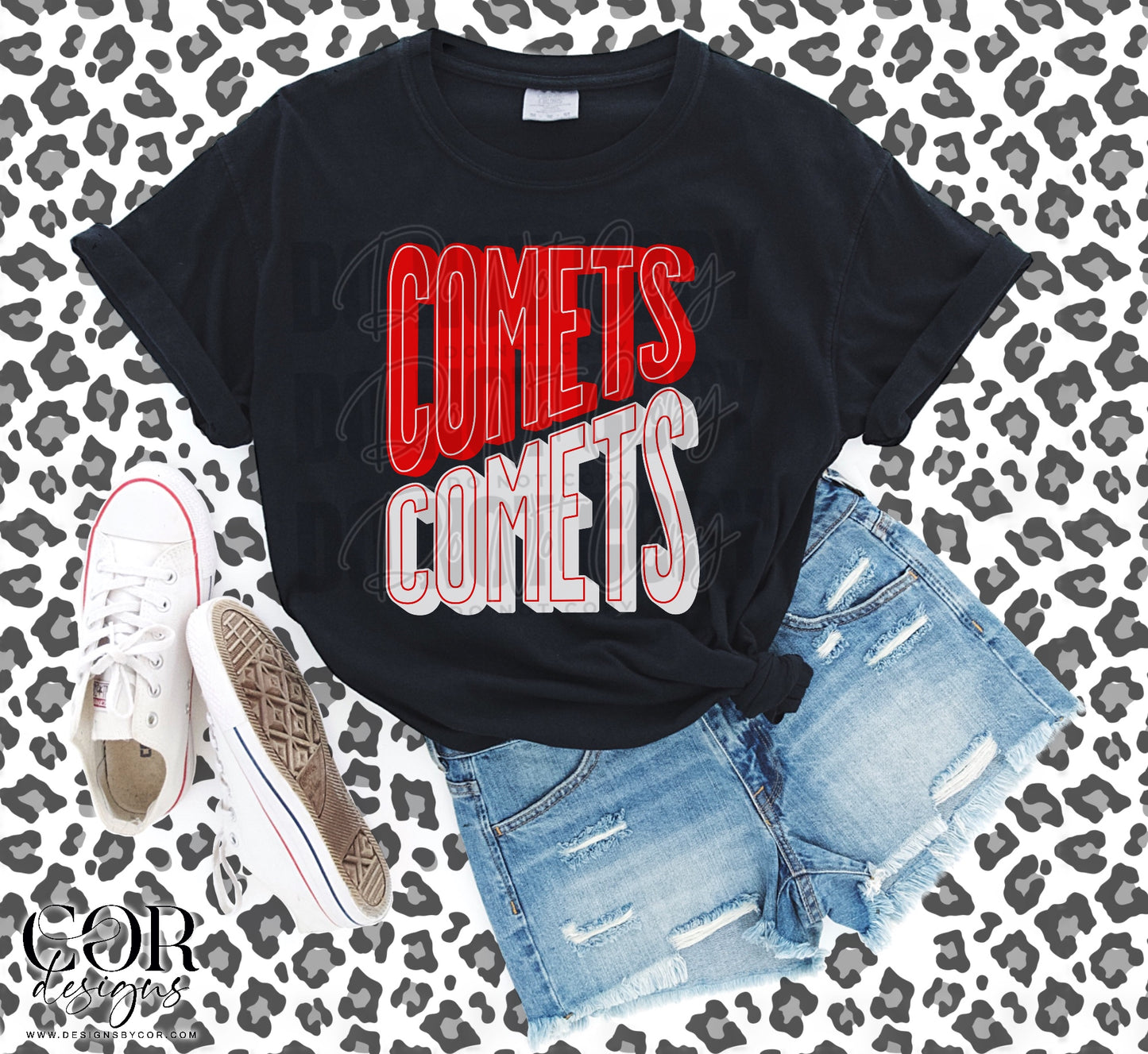 Comets Red And White
