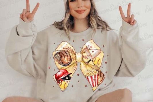 Coquette Bow Softball