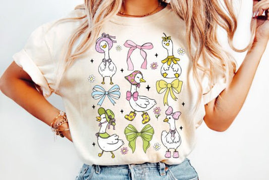 Girly Goose And Bows