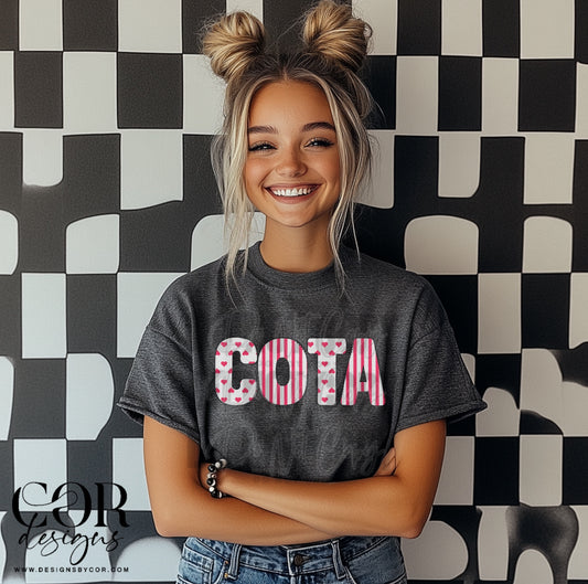 COTA Heart Letters Straight