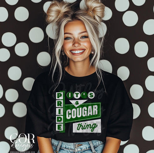 It's a cougar thing (green/white)