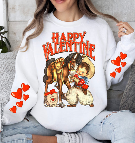 Happy Valentines – Cowgirl/Horse Sleeve