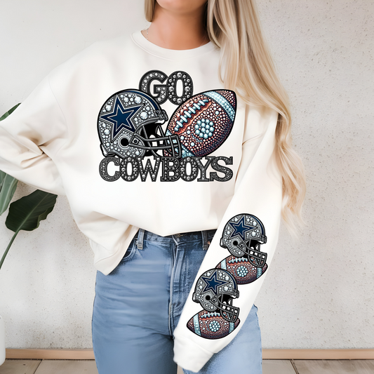 Diamond Studded - COWBOYS - SLEEVE