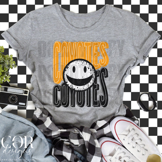 Coyotes smiley (orange/black)