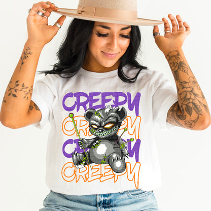 Creepy Voodoo Bear (PURPLE/ORANGE) - DTF Transfer