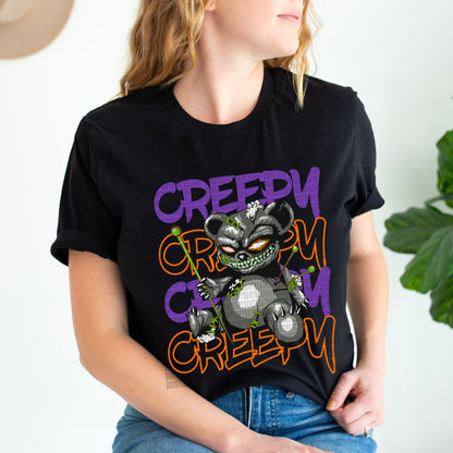 Creepy Voodoo Bear (PURPLE/ORANGE) - DTF Transfer