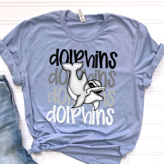 Dolphins Faded Stack