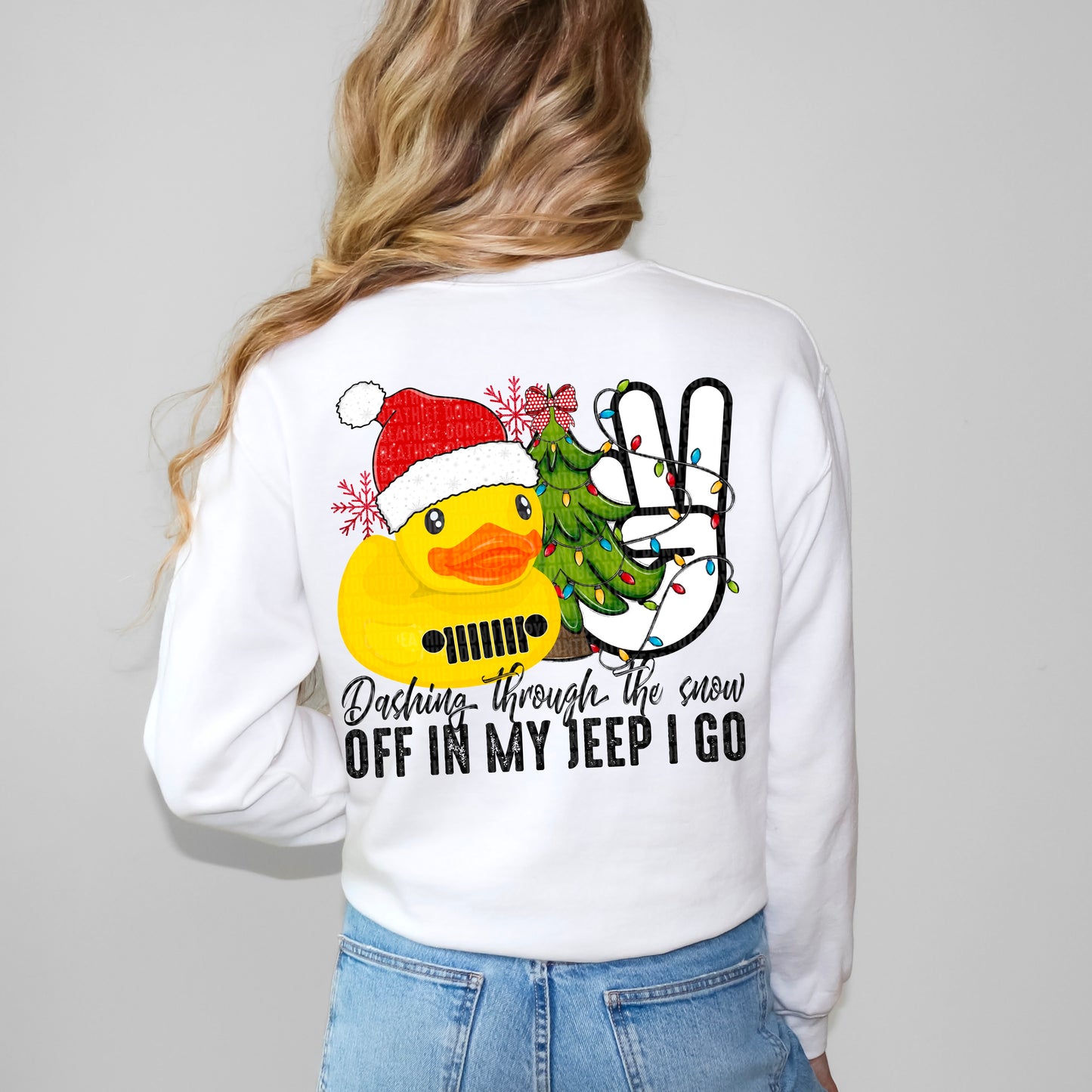 Off In My Jeep I Go BACK-DTF Transfer