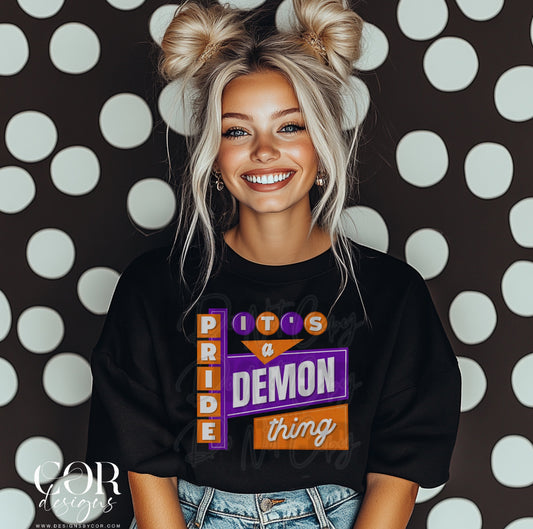 Its A Demon Pride Thing Purple And Orange
