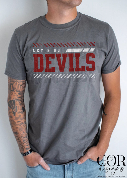 Lets Go Devils White And Red