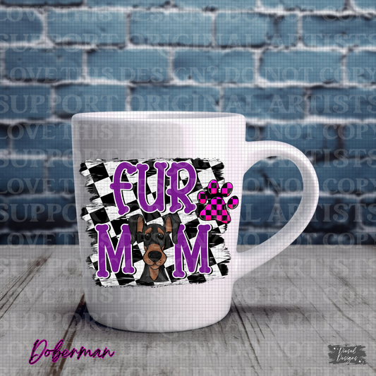 Fur Mom-Purple Doberman