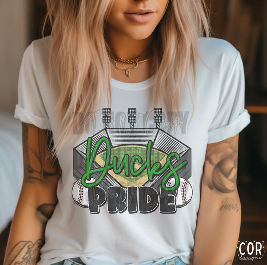 Ducks Pride Green Baseball Stadium