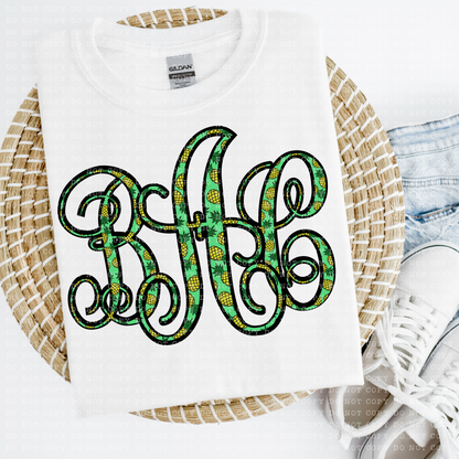 Green Pineapple Monogram