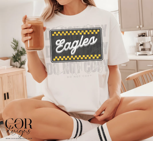 Eagles Black And Yellow Checkered