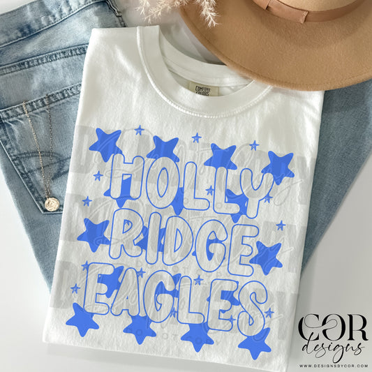 Holy Ridge Eagles (blue stars)