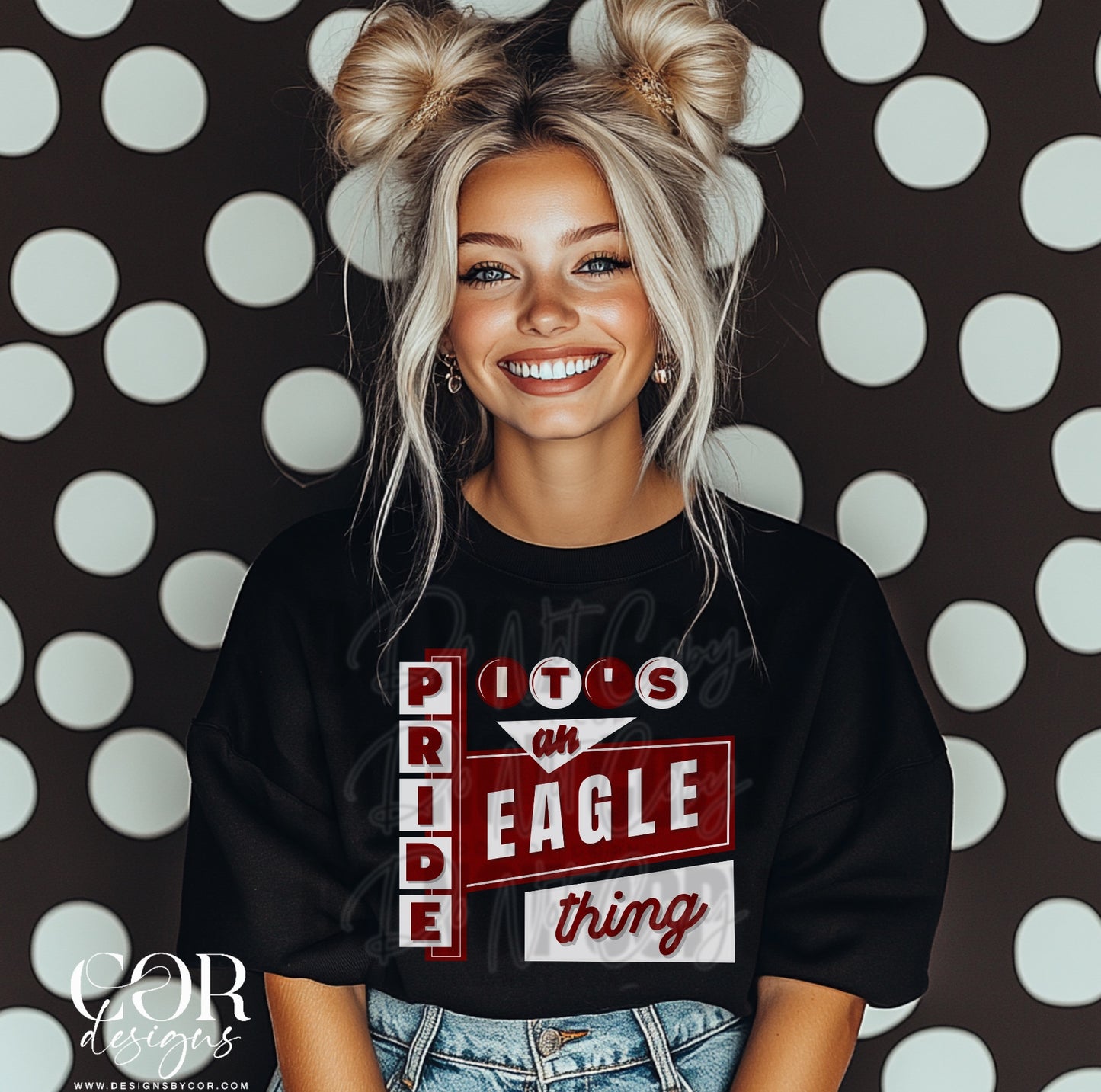 It's an eagle thing (maroon/white)