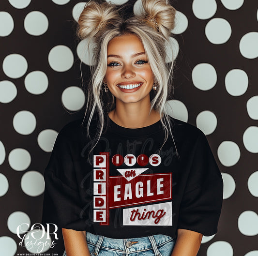 It's an eagle thing (maroon/white)