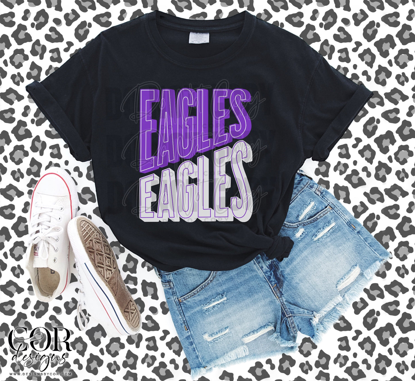 Eagles Purple And White