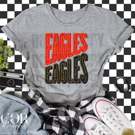 Eagles Red Black And Yellow