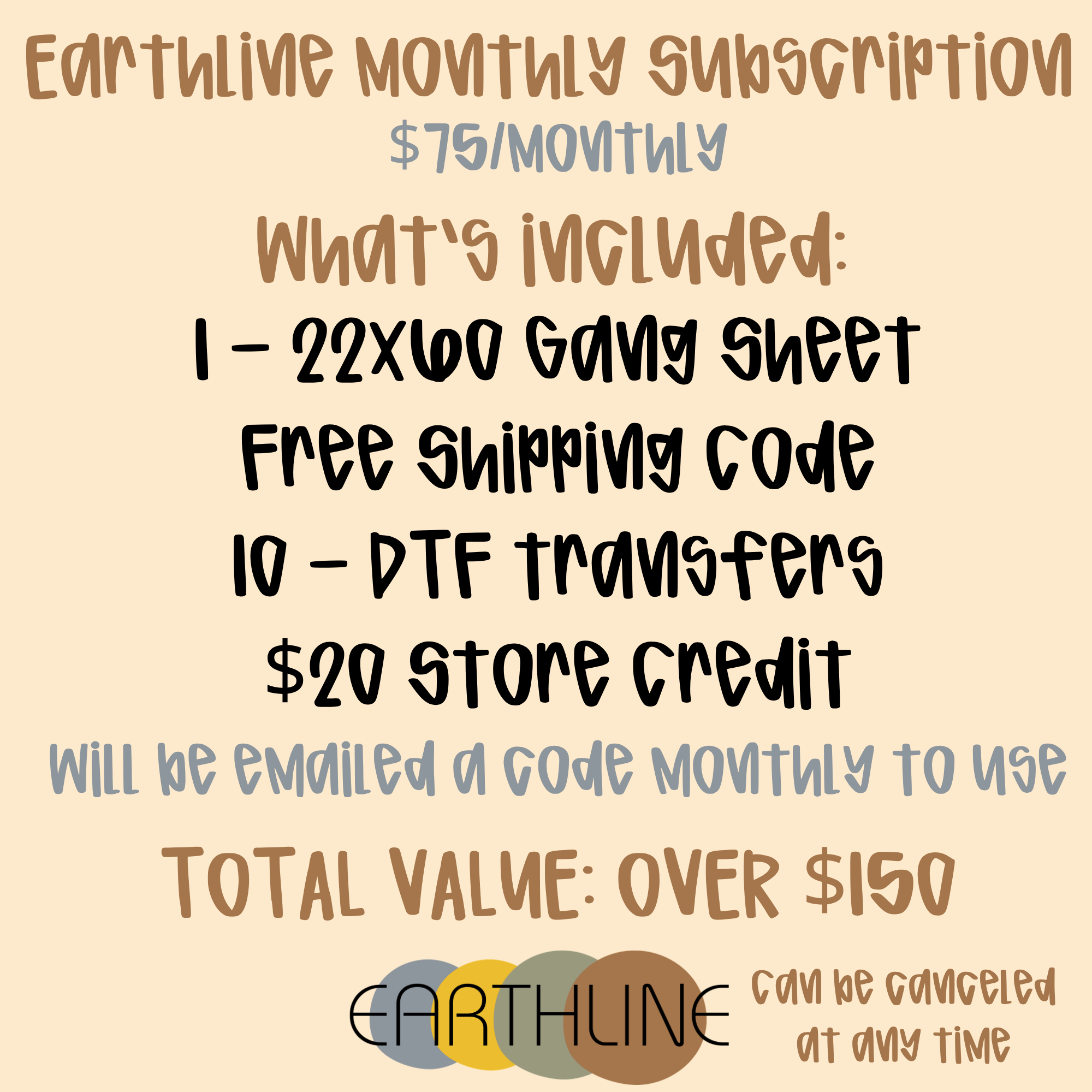 Earthline Monthly Subscription – Earthline Customs