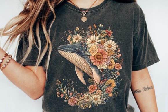 Whale With Flowers
