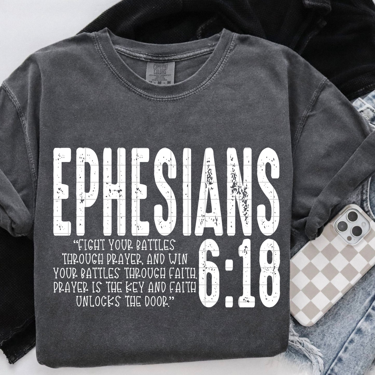 EPHESIANS 6:18 (WHITE LETTERING)