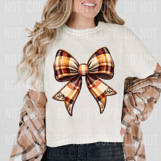 Fall plaid bow