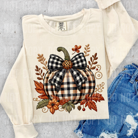 Fall Plaid Pumpkin