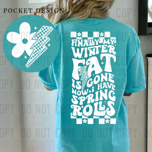 Finally my winter fat is gone now I have spring rolls-white (front)