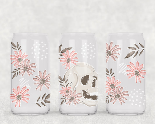 FLORAL SKULL (WHITE) - UV Libby Wrap
