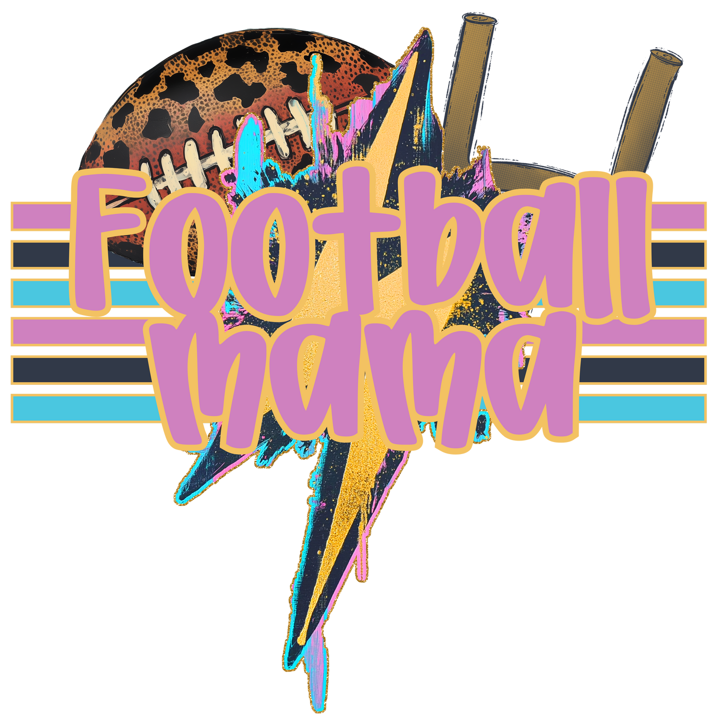 Football Mama w/Football (geode)