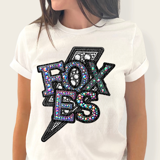 Foxes (rhinestones)