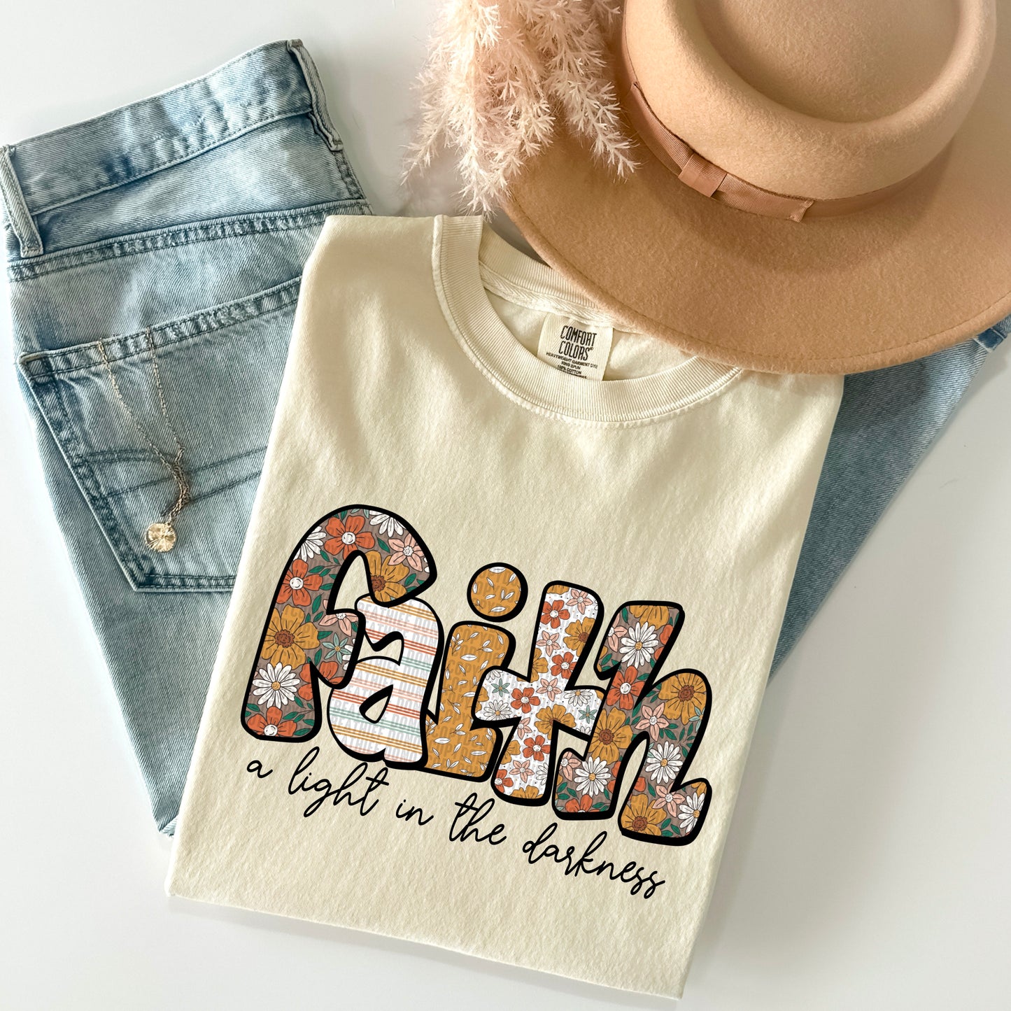 Faith A Light In the Darkness-Boho Letters