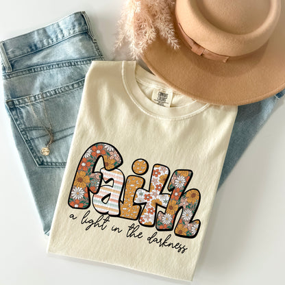 Faith A Light In the Darkness-Boho Letters