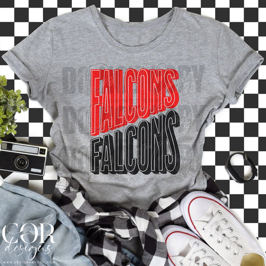 Falcons Red And Black