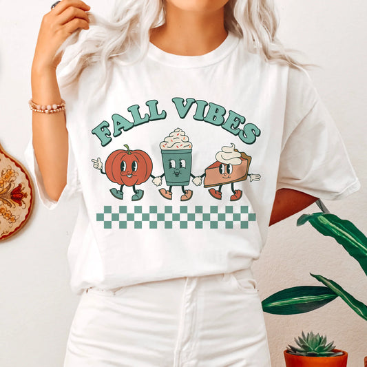 Fall vibes green checkered