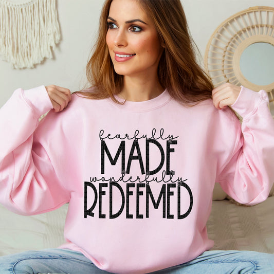 Fearfully made wonderfully redeemed - black