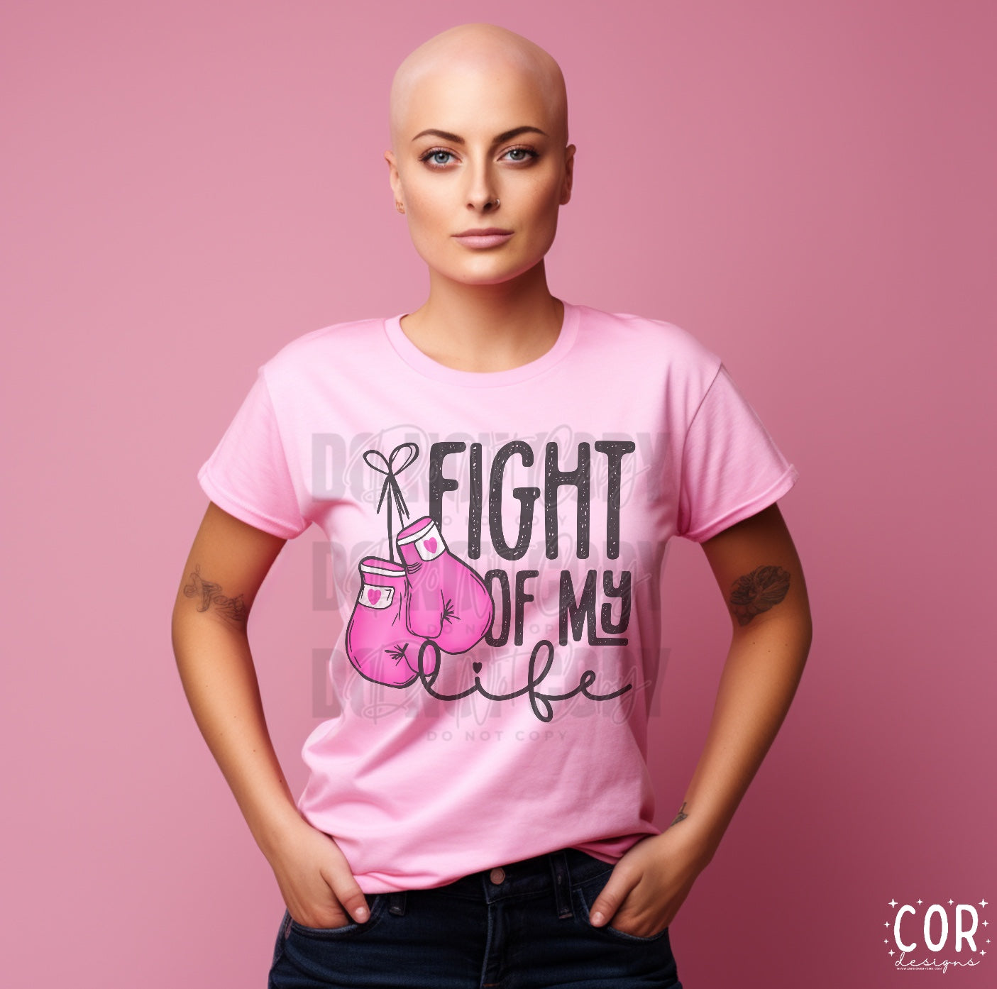 Fight Of My Life Pink Boxing Gloves