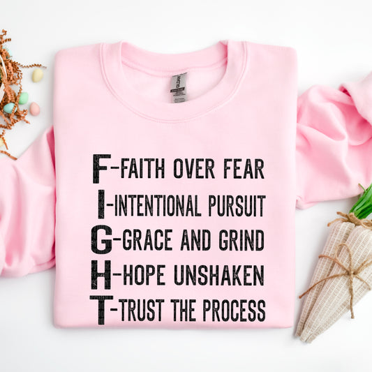 Fight Faith over fear (black)