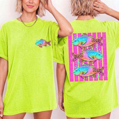 COLORFUL FISH & STRIPES (BACK ONLY)