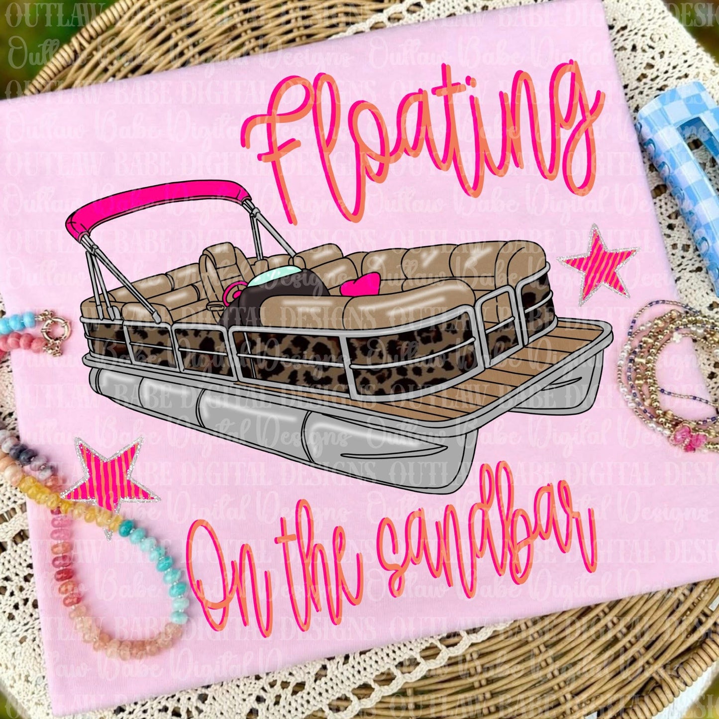 Floating in the sandbar