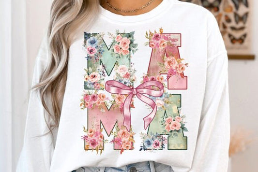 Mama Floral Easter Bow