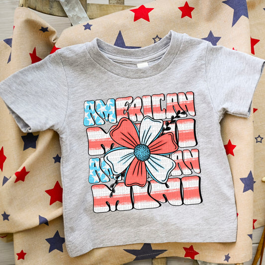 American Mini Stacked Flower - DTF Transfer