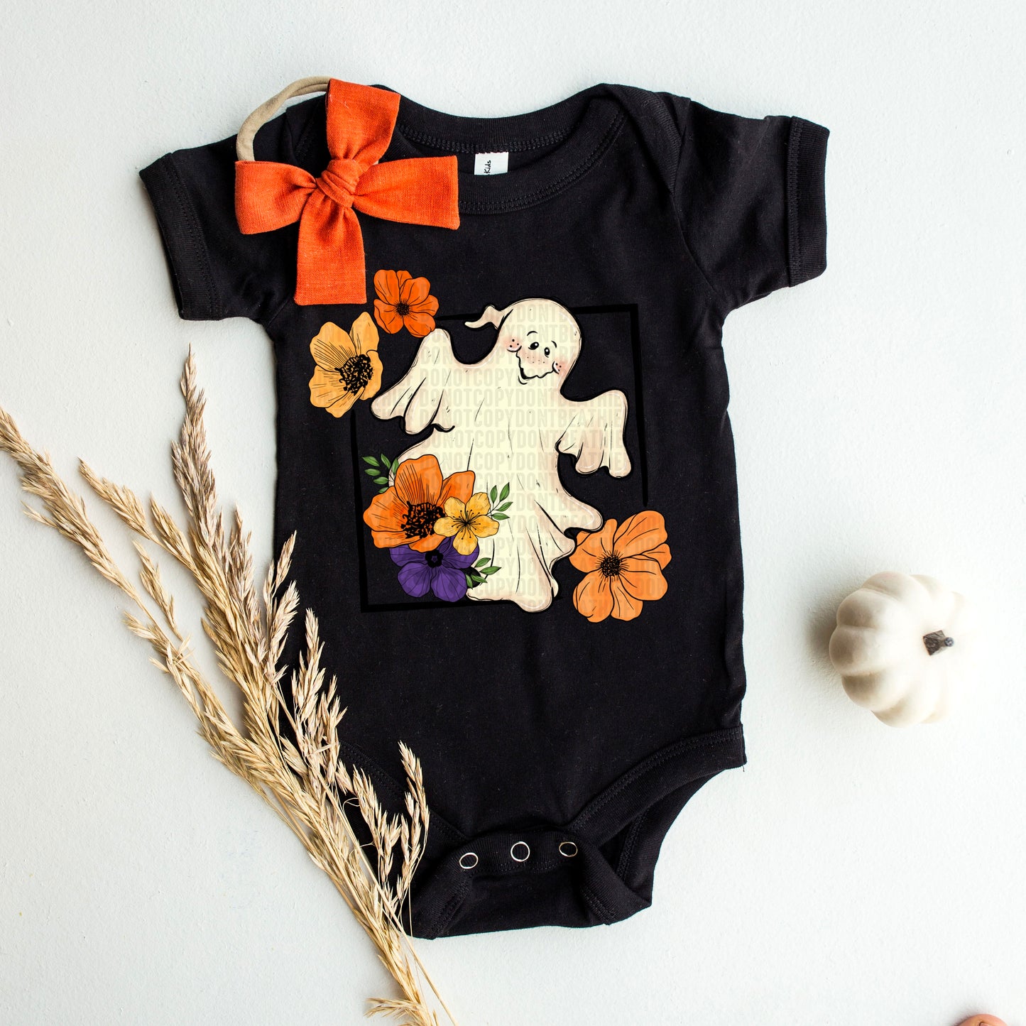 Cute Floral Ghostie - DTF Transfer